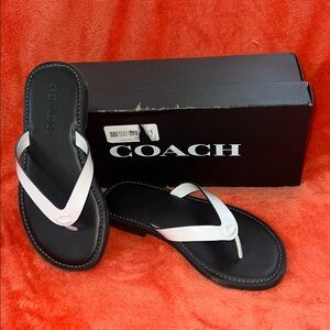 New inbox Coach Brianna Leather Sandals W size 5